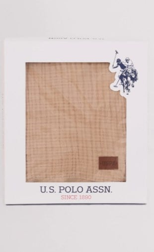 U.S Polo Assn %100 Organik Pamuk Müslin Bebek Battaniyesi BEJ