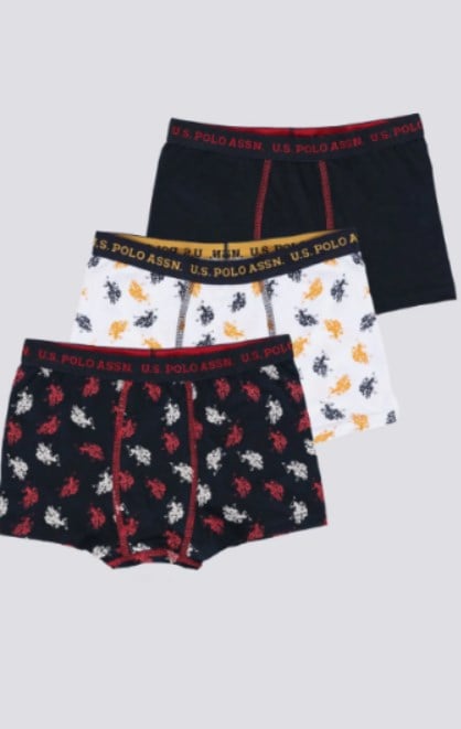 U.S POLO ERKEK ÇOCUK BOXER 3 LÜ TAKIM US1396