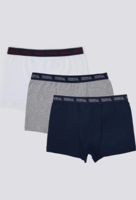 U.S POLO ERKEK ÇOCUK BOXER 3 LÜ TAKIM US1379