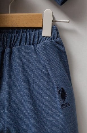 U.s Polo Assn Erkek Bebek Cepli Ceket Tasarımı 3 'Lü Takım 6-36 Ay MAVİ