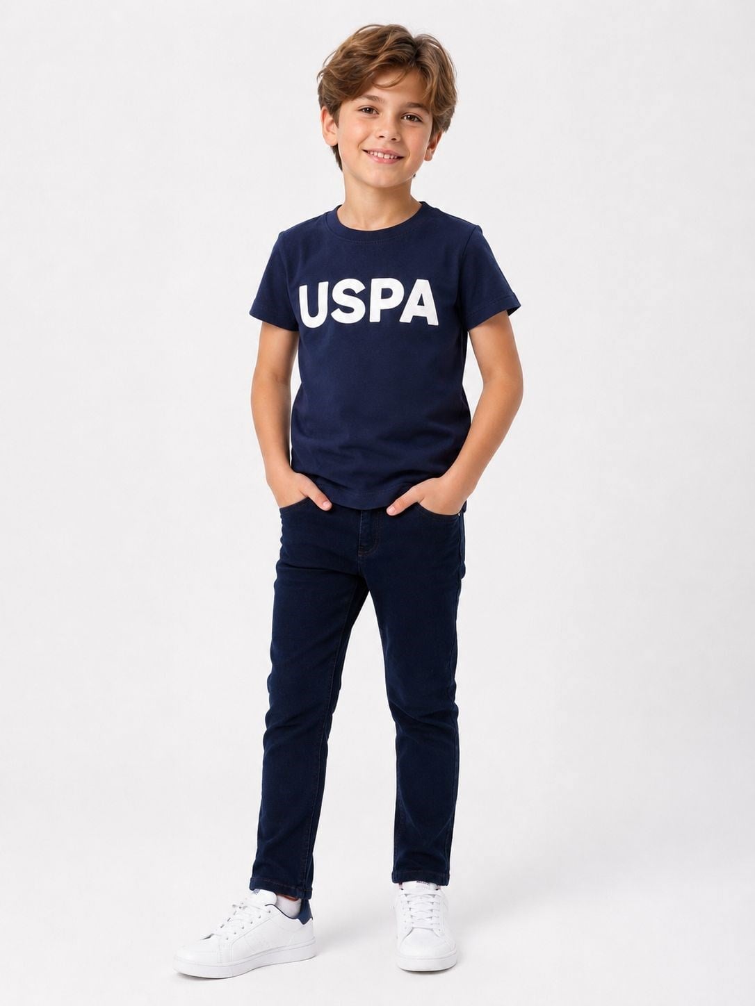 U.s Polo Assn Erkek Çocuk Denim Pantolon 4-14 Yaş KOYU MAVİ