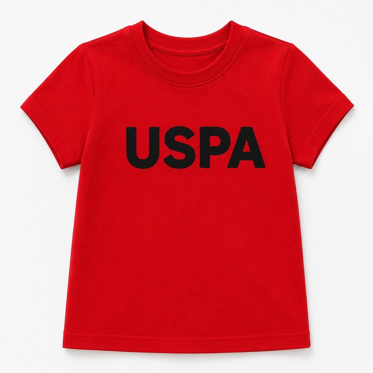 U.s Polo Assn Erkek Çocuk Bisiklet Yaka Tişört 4-14 Yaş KIRMIZI