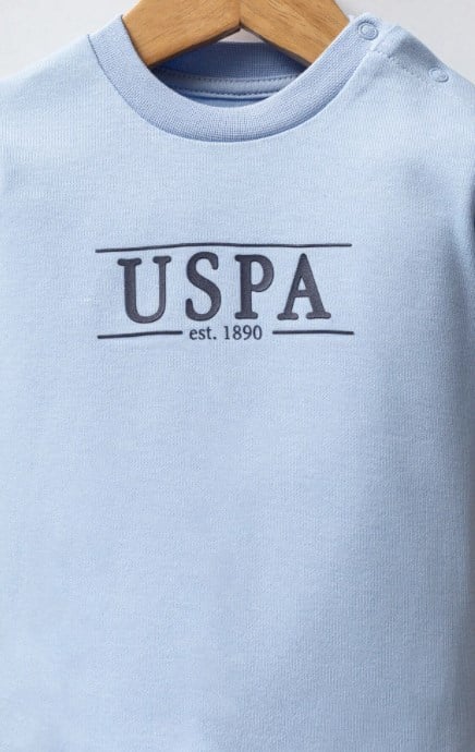 U.s Polo Assn Erkek Bebek Kapüşonlu Önden Çıtçıtlı 3 'Lü Takım 6-36 Ay LACİVERT