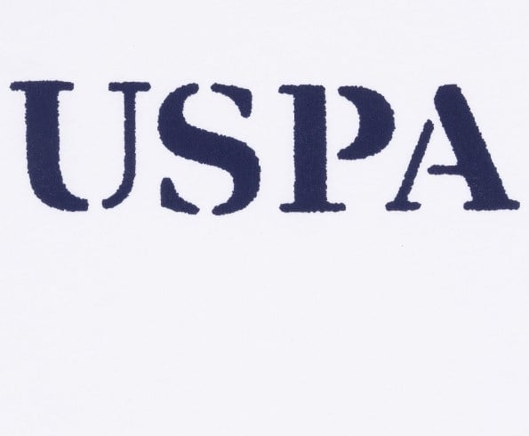 U.s Polo Assn Erkek Çocuk Kısa Kollu Bisiklet Yaka Uspa Baskılı Tişört 3-14 Yaş BEYAZ