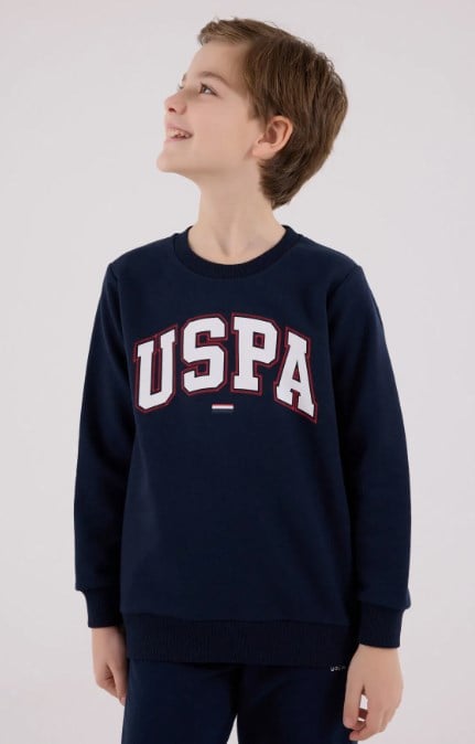 U.s Polo Assn Erkek Çocuk Uzun Kollu Uspa Yazı Baskılı Eşofman Takımı 9-15 Yaş LACİVERT