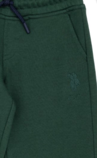 U.s Polo Assn Erkek Çocuk Lastikli Bel Örme Pantolon 3-14 Yaş YEŞİL