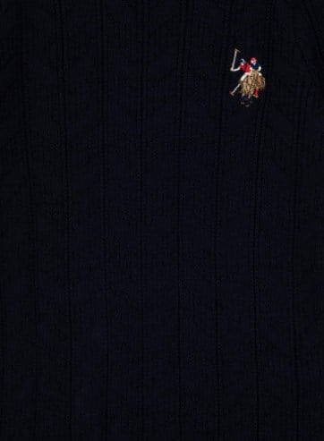 U.s Polo Assn Erkek Çocuk Arma Detaylı Uzun Kollu triko Kazak 4-12 Yaş LACİVERT