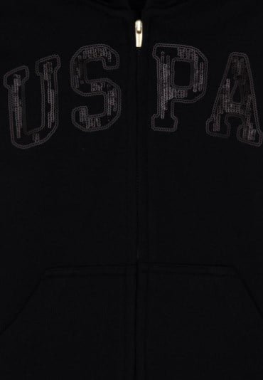 U.s Polo Assn Çocuk Kapüşonlu sweatshirt 4-12 Yaş SİYAH