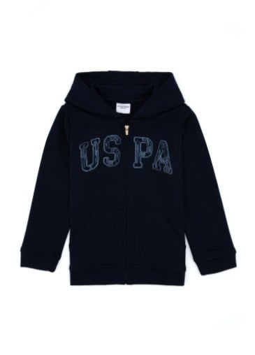 U.s Polo Assn Çocuk Kapüşonlu sweatshirt 4-12 Yaş LACİVERT