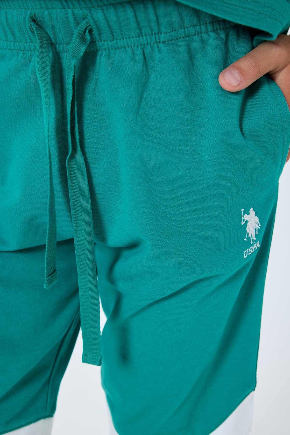U.s Polo Assn Erkek Çocuk Kısa Kollu Logo Detaylı Bermuda Takım 4-8 Yaş ORMAN YEŞİLİ