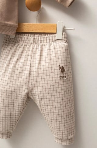U.s Polo Assn Erkek Bebek Uspa Yazı Detayı 2' Li Takım 6-36 Ay KUM