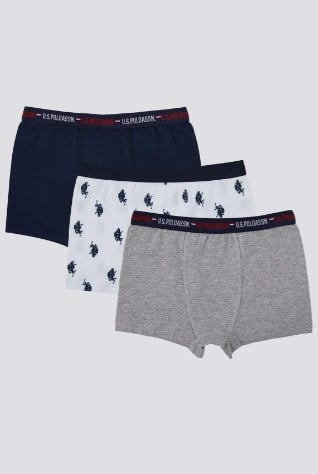 U.S POLO ERKEK ÇOCUK BOXER 3 LÜ TAKIM US1374