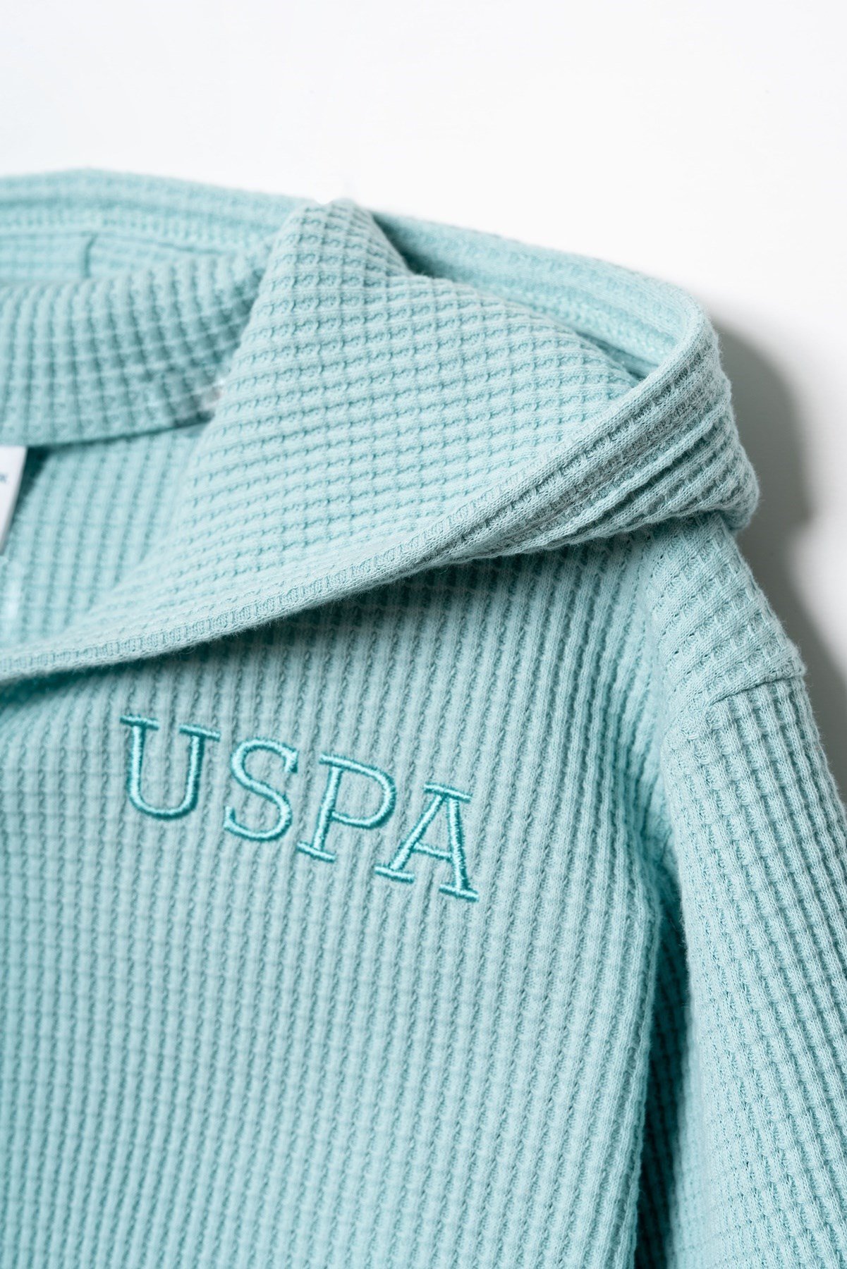 U.s Polo Assn Erkek Bebek Kapüşonlu Bornoz SU YEŞİLİ