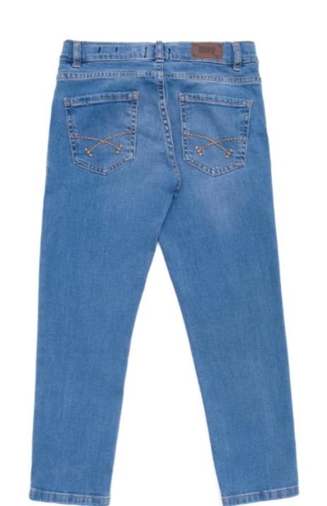 U.s Polo Assn Erkek Çocuk Düz Paça Denim Pantolon 3-14 Yaş MAVİ