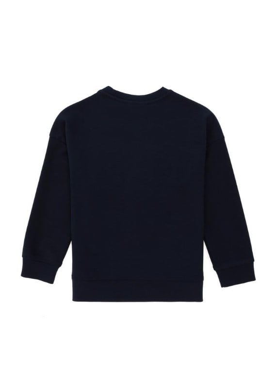 U.s Polo Assn Kız Çocuk Bisiklet Yaka Yazı  Baskı Detaylı Sweatshirt 3-14 Yaş SİYAH