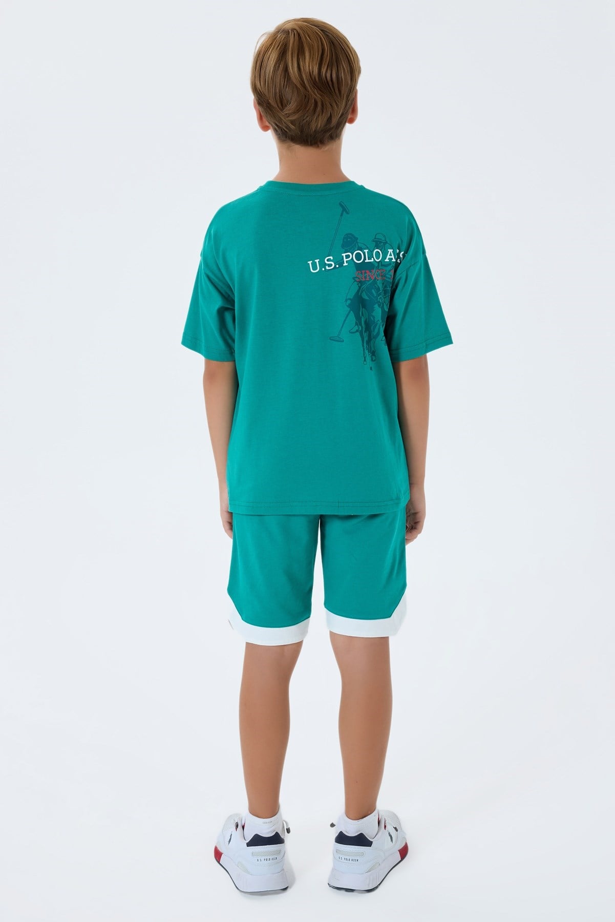 U.s Polo Erkek Assn Erkek Çocuk  Uzun Kollu Bisiklet Yaka  Sweatshirt 9-15 Yaş ORMAN YEŞİLİ