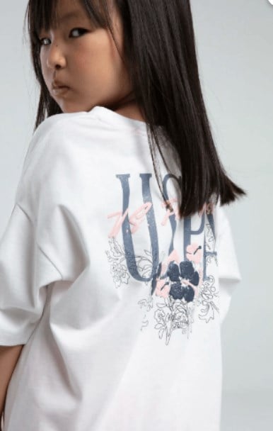 U.s Polo Assn Kız Çocuk Kısa Kollu Sırt Baskı Detaylı Şortlu Takım 4-8 Yaş BEYAZ