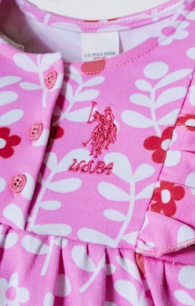 U.S. Polo AssnKız Bebek Çiçekli Bluz ve Şort Alt Üst Takım 6 Ay-3 Yaş PEMBE