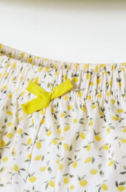 U.S. Polo Assn Kız Bebek Limon Baskı Şort ve Tişört 2'li Takım 6 Ay -5 Yaş SARI