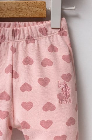 U.S.POLO ASSN KIZ BEBEK GÖMLEK PİJAMA TAKIMI USB2711