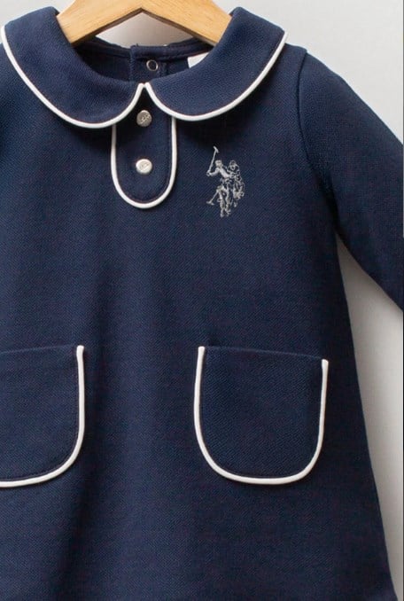U.S.POLO ASSN KIZ BEBEK PİKE ELBİSE USB2740