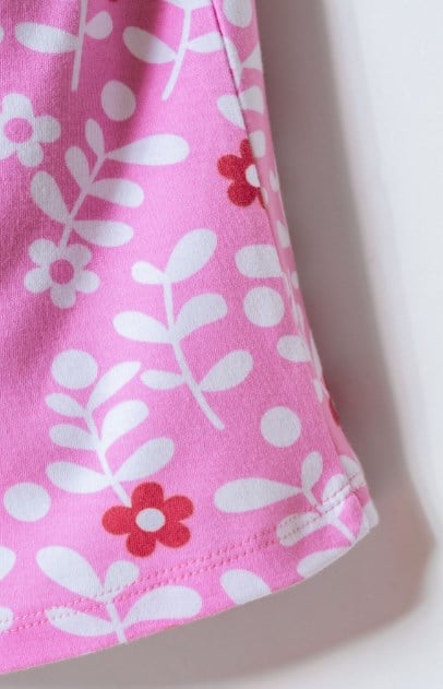 U.S. Polo Assn Kız Bebek Çiçek Desenli Bebe Yaka Elbise 6 Ay-3 Yaş PEMBE