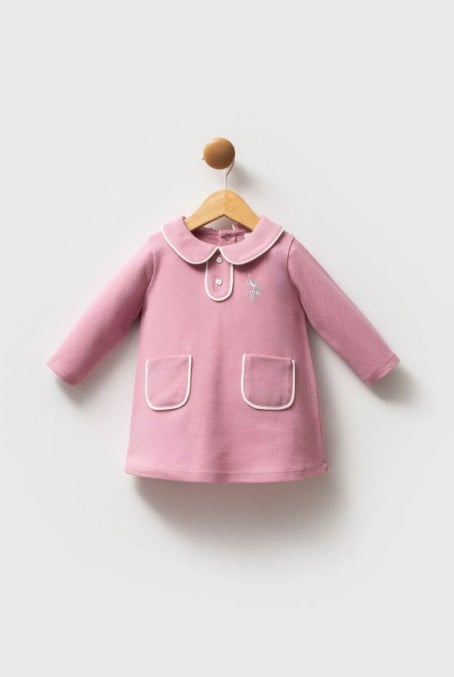 U.S.POLO ASSN KIZ BEBEK PİKE ELBİSE USB2740