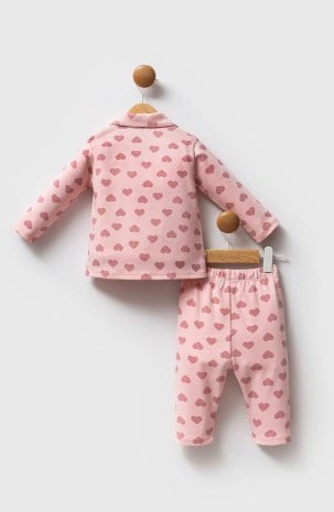 U.S.POLO ASSN KIZ BEBEK GÖMLEK PİJAMA TAKIMI USB2711