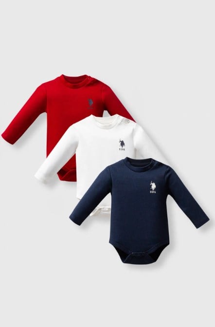 U.S.POLO ASSN ERKEK BEBEK 3LÜ BODY SET USB2525