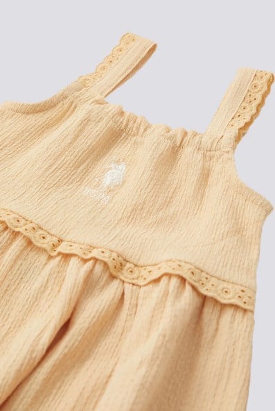 U.s. Polo Assn Kız Bebek  Askılı Elbise 6 Ay 3 Yaş SARI
