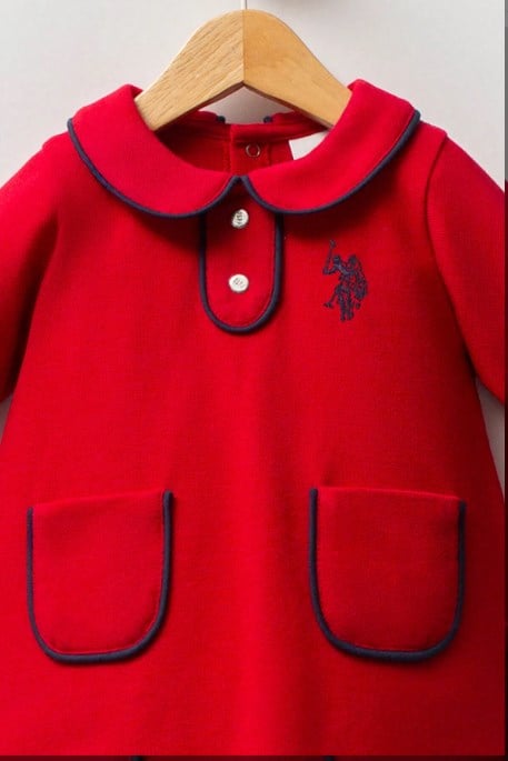 U.S.POLO ASSN KIZ BEBEK PİKE ELBİSE USB2740
