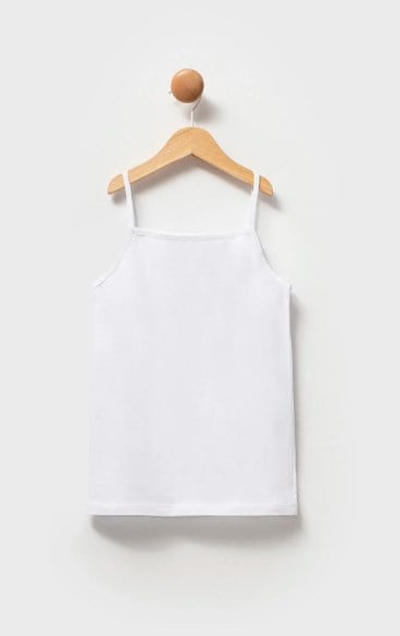 U.S. Polo Assn Kız Çocuk Basic İp Askı Atlet 3-14 Yaş BEYAZ