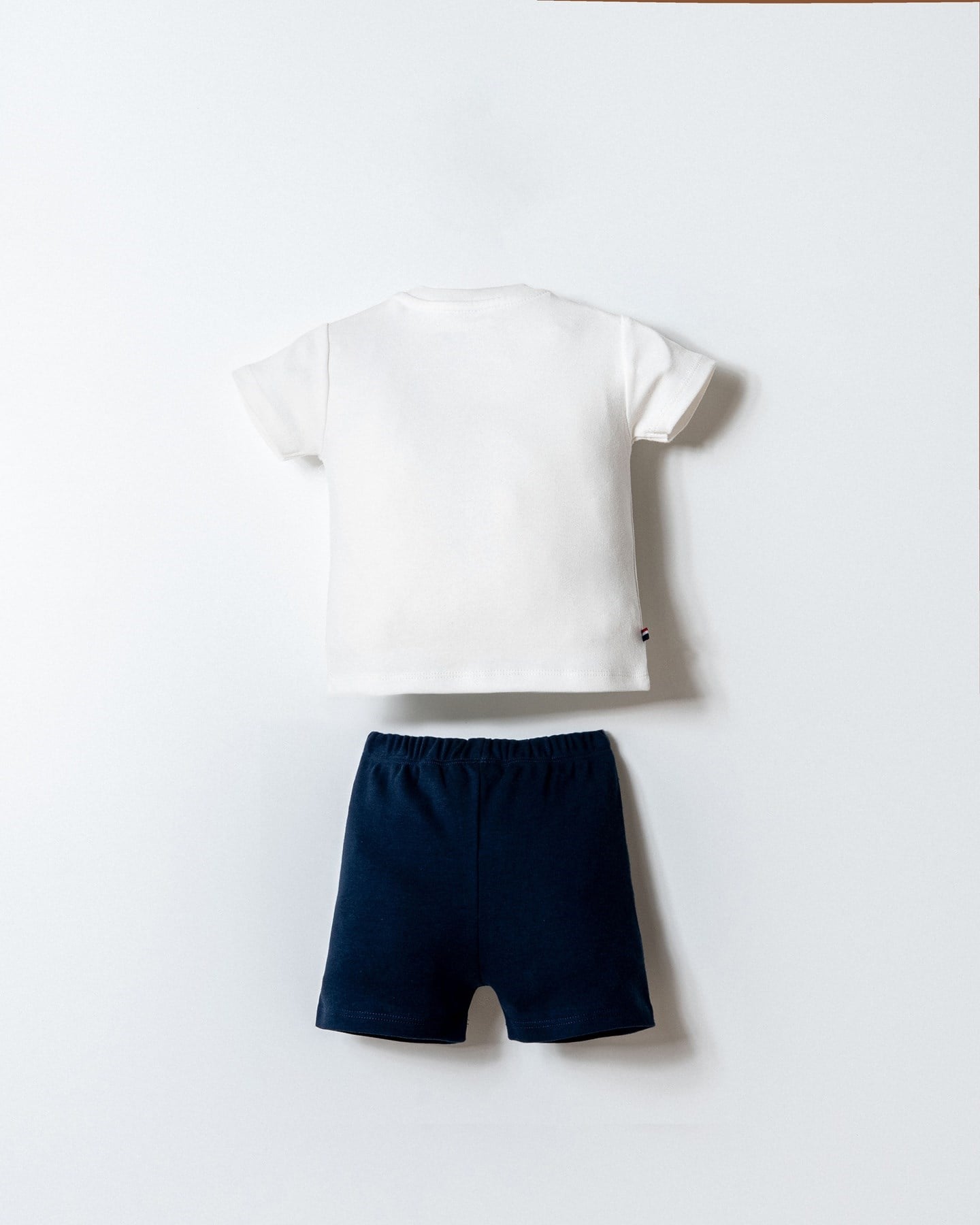 U.s Polo Asnn.Erkek Bebek Şortlu Takım 6-36 Ay BEYAZ - LACİVERT