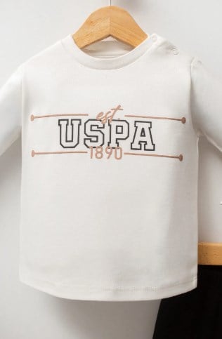 U.s Polo Asnn. Erkek Bebek  Uzun Kollu Ceket  3'Lü Takım 6-36 Ay BEJ