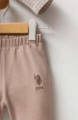U.s Polo Asnn.Erkek Bebek Uzun Kollu Düğmeli 2'Li Takım 6-36 Ay BEJ