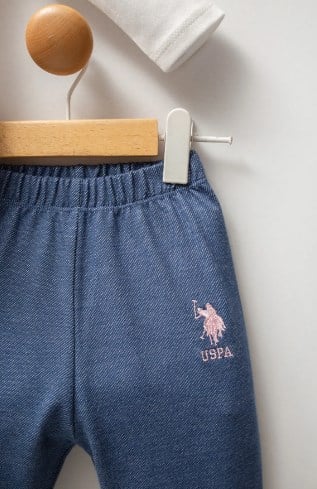 U.s Polo Ass.  Bebek Fermuarlı Kapüşonlu 3'Lü Takım 6-36 Ay MAVİ