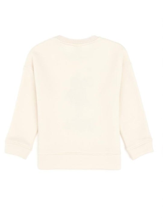 U.s Polo Assn. Kız Çocuk Uzun Kollu Büyük Logo Baskılı Sweatshirt 3-14 Yaş KREM