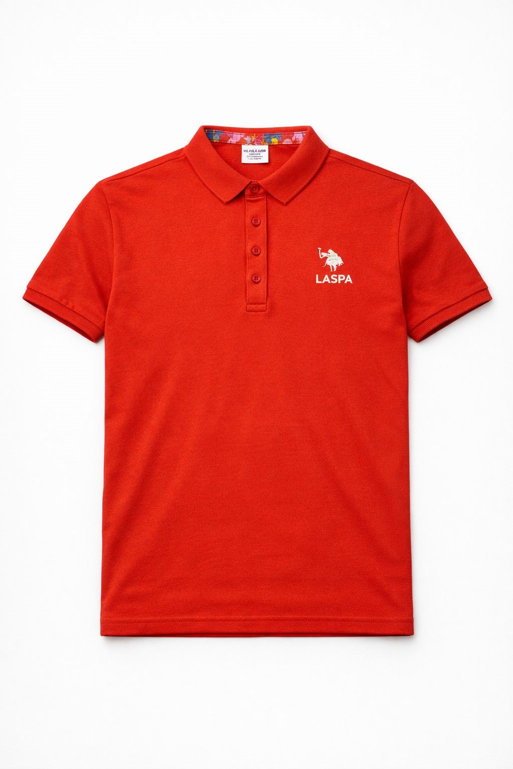 U.s Polo Assn .Kız Çocuk Kısa Kollu Polo Yaka Düğmeli Logo Nakış Detaylı Basic Tişört 3-14 Yaş KIRMIZI