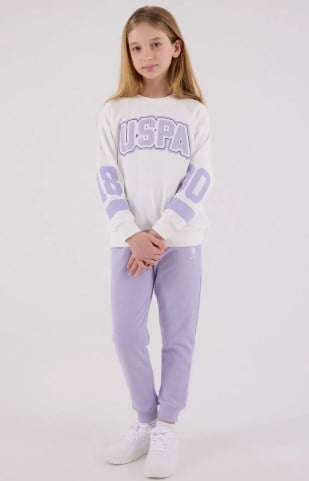 U.s Polo Assn. Kız Çocuk Yazı Ve Kol  Detaylı 2'Li takım 9-15 Yaş MOR