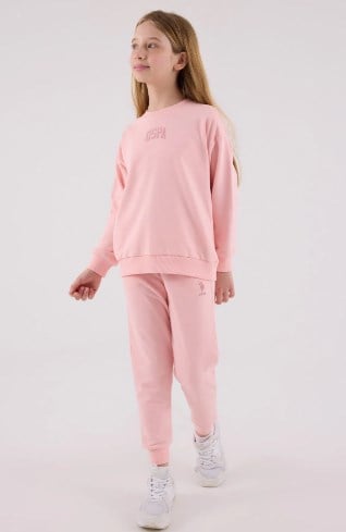 U.s Polo Assn. Kız Çocuk Sweatshirt Eşofman Takımı 9-15 Yaş AÇIK PEMBE