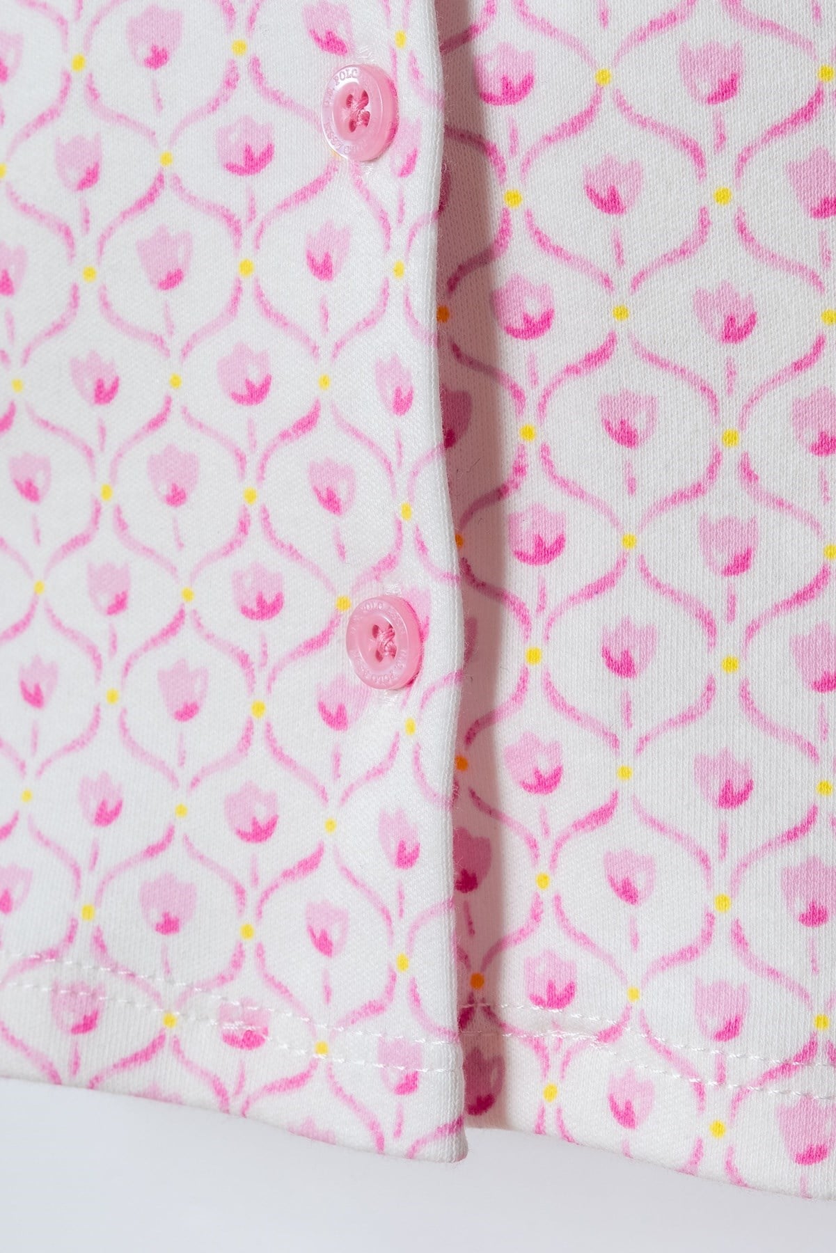 U.s Polo Assn.Kız Bebek Desenlli Kısa Kollu Gömlek Pijama Takımı 6-36 Ay EKRU