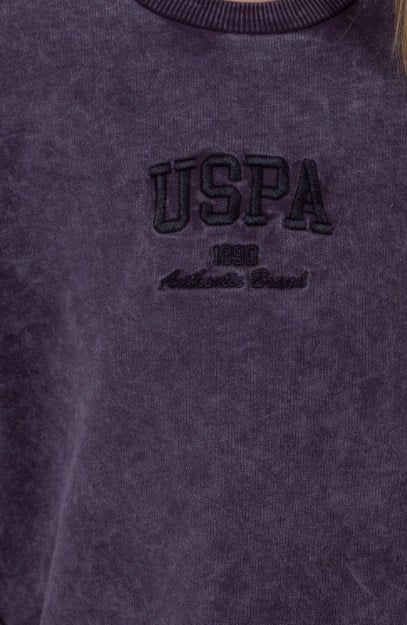 U.s Polo Assn. Kız Çocuk Baskı Detaylı Şort Takım 9-15 Yaş KOYU MOR