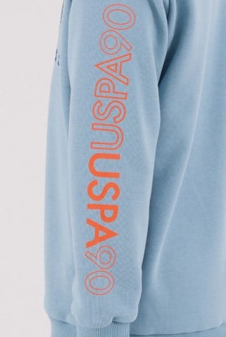 U.s Polo Assn. Erkek Çocuk Baskı Detaylı Uzun Kollu Bisiklet Yaka Sweatshirt 9-15 Yaş SOFT YEŞİL