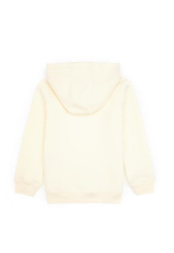 U.s Polo Assn. Kız Çocuk  Kapüşonlu Baskı Detaylı Uzun Kollu Sweatshirt 4-12  Yaş KREM