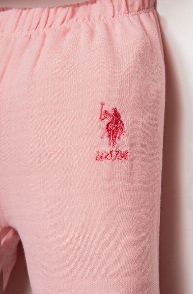U.S Polo Assn. Kız Bebek Müslin Gömlek Pijama Takımı 6 Ay-3 Yaş SOMON