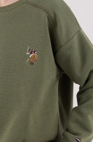 U.s Polo Assn. Erkek Çocuk Bisiklet Yaka Uzun Kollu Eşofman Takımıı 9-15 Yaş HAKİ