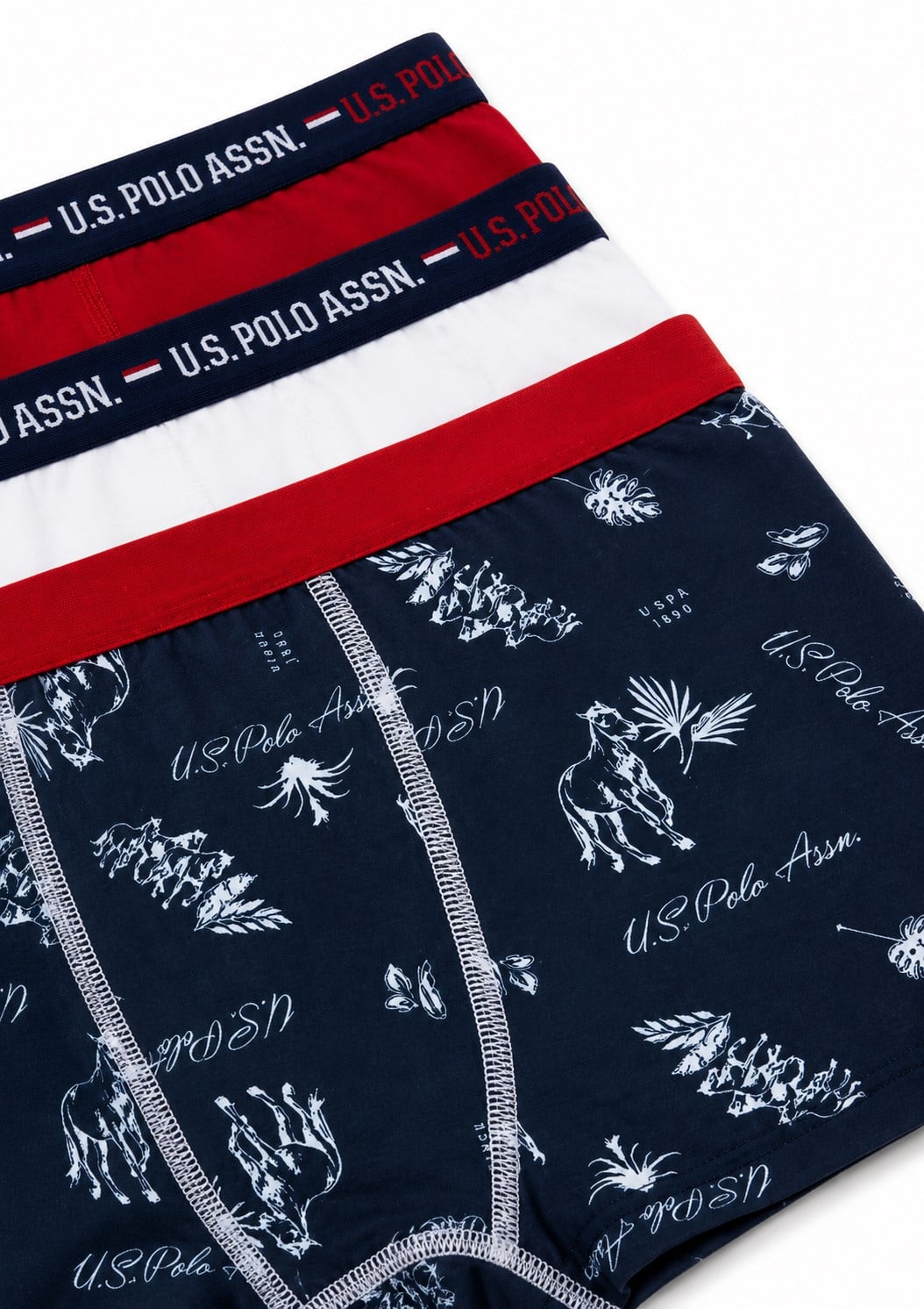 U.s Polo Assn. Erkek Çocuk Boxer 3'Lü Takım 3-14 Yaş LACİVERT