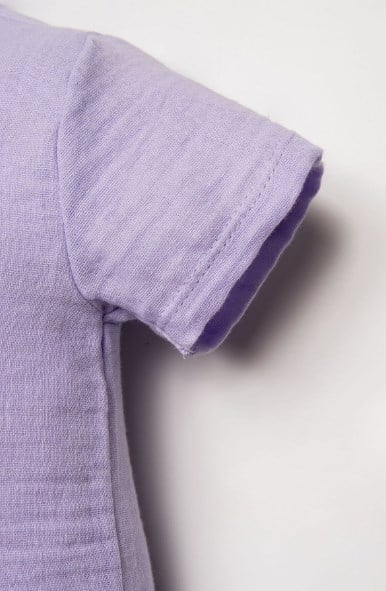 U.S Polo Assn. Kız Bebek Müslin Gömlek Pijama Takımı 6 Ay-3 Yaş LİLA