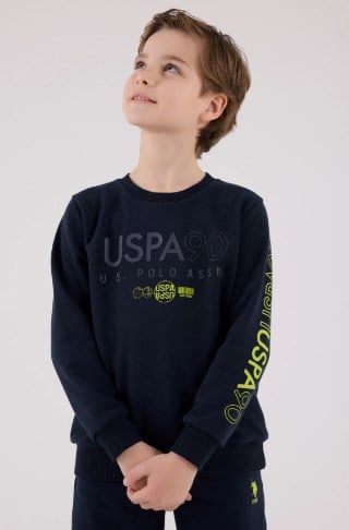 U.s Polo Assn.Erkek Çocuk Uzun Kollu Lastik Paça Detaylı Eşofman Takımı 4-8 Yaş LACİVERT