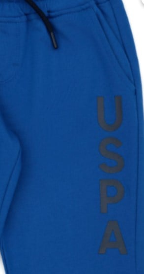 U.s Polo Assn. Erkek Çocuk Lastikli Baskı Detaylı Örme Pantolon 3-14 Yaş SAX